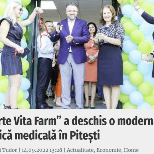 Lanțul de farmacii „Forte Vita” a inaugurat cea mai nouă clinică de servicii medicale în Pitești